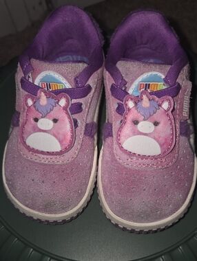 Puma x SQUISHMALLOW COLLAB Kids Pink and Purple Unicorn  Sneakers